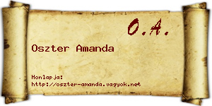 Oszter Amanda névjegykártya